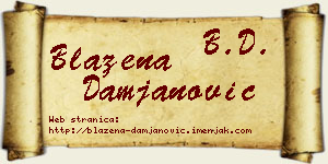 Blažena Damjanović vizit kartica